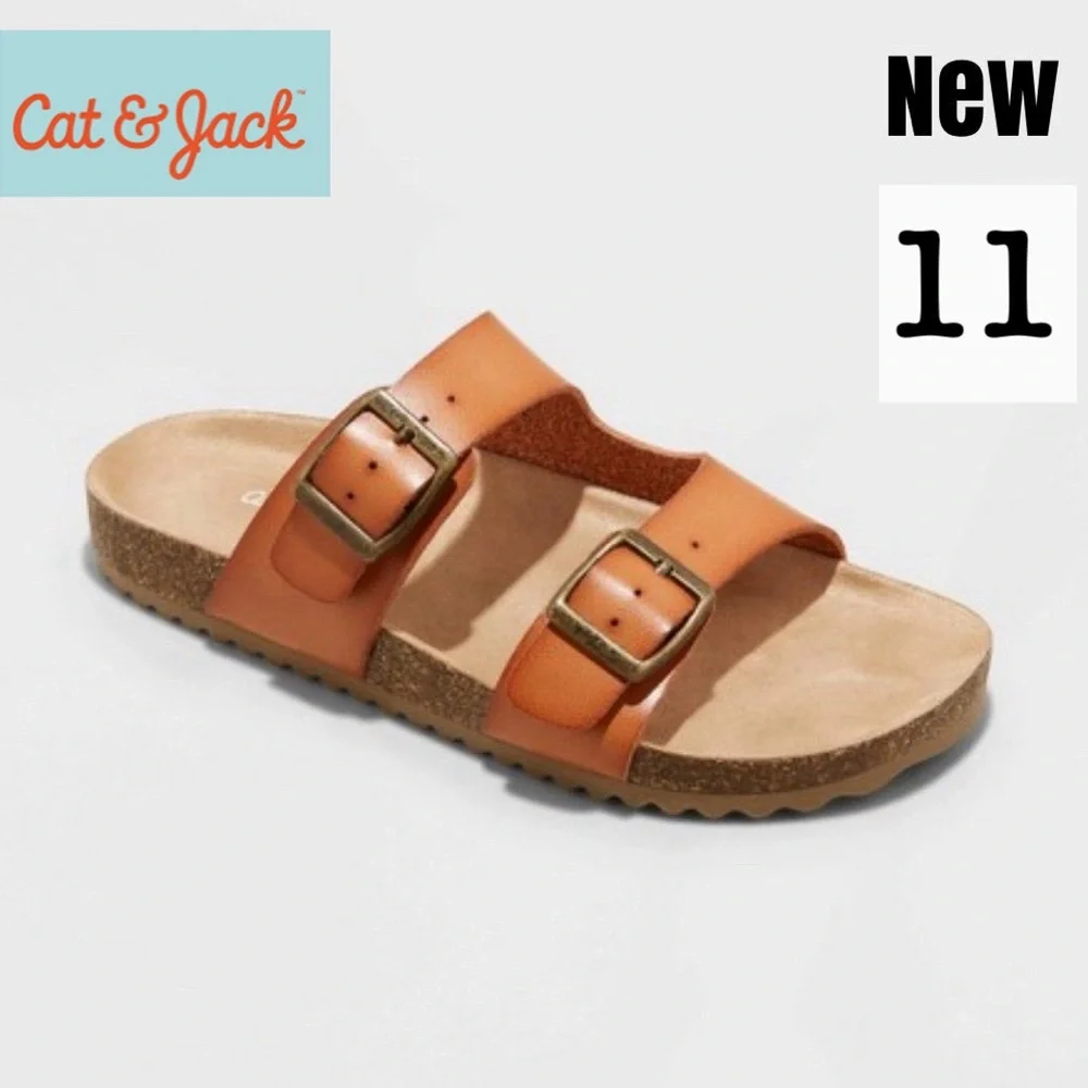 Cat & Jack slide on sandals size 11
